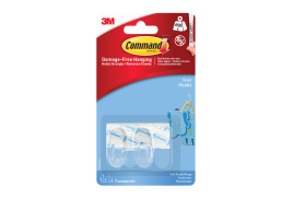 Command Hooks with Strips Small Clear 2HKS+4S 17092CLR