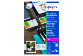 Avery Laser Business Cards Dbl-Sided Satin Wht (Pack of 250) C32016-25