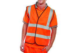Hi Visibility Vest EN ISO20471 Orange Large WCENGORL