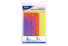Helix Lettering Stencil Set of 4 Assorted Sizes (Pack of 5) H40891