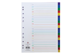 Concord Index A-Z 20-Part A4 Polypropylene Multicoloured 65799