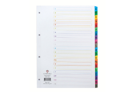 Concord Index A-Z A4 White with Multicoloured Mylar Tabs 02101/CS21