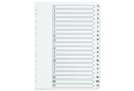 Q-Connect 20-Part A-Z Index Multi-Punched Reinforced Board Clear Tab A4 WhiteKF01532