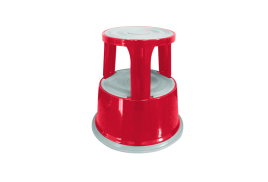 Q-Connect Red Metal Step Stool KF04843