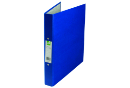 Q-Connect 2 Ring 25mm Paper Over Board Blue A4 Binder (Pack of 10) KF20035