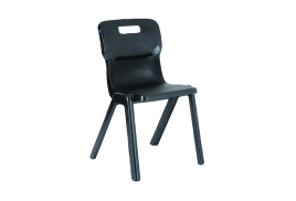 Titan One Piece Classroom Chair 363x343x563mm Charcoal KF72157