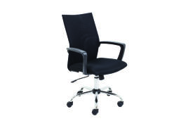 First One Task Chair with Arms 630x535x940-1020mm Mesh Back Black KF90883