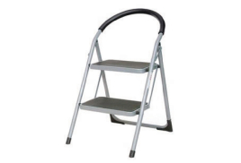 White 2 Tread Step Ladder (100kg Capacity, Height to top step: 490mm) 359293