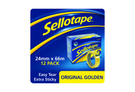 Sellotape Original Golden Tape 24mmx66m (Pack of 12) 1443268