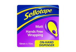 Sellotape On-Hand Dispenser with Invisible Tape 18mmx15m 2379004