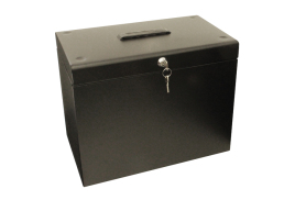 Cathedral Metal File Box Home Office A4 Black A4BK