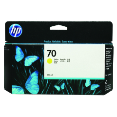 HP 70 Yellow Inkjet Cartridge (Standard Yield, 130ml) C9454A Image