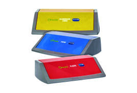 Addis Red/Yellow/Blue Recycling Bin Kit Lids Metallic (Pack of 3) 505575