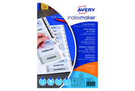 Avery Index Maker Divider 10-Part Punched A4 White 01812061