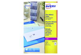 Avery Laser Labels 38x21mm 65 Per Sheet Clear (Pack of 1625) L7551-25