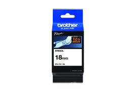 Brother P-Touch 18mm Black on White Labelling Tape 3m STE-141