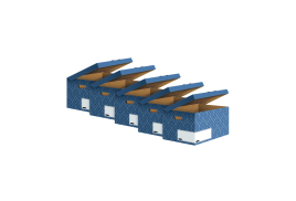 Bankers Box Decor Flip Top Box Blue (Pack of 5) 4484101
