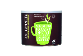 Clipper Fairtrade Organic Decaffeinated Coffee Tin 500g A06746
