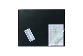 Durable Desk Mat with Overlay W650 x D520mm Black/Clear 7203/01
