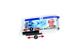 Durable Duo Pushbox Security Pass Holder Transparent (Pack of 10) 892119