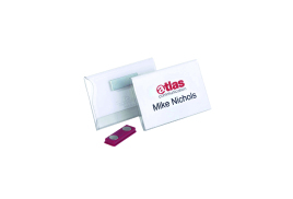 Durable Magnetic Name Badge 54x90mm Transparent (Pack of 25) 8117/19