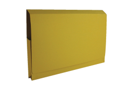 Exacompta Guildhall Full Flap Pocket Wallet Foolscap Yellow (Pack of 50) PW2-YLW