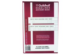 Exacompta Guildhall Headliner 16 Column Account Book 38/16 1152