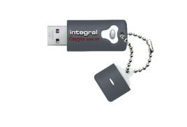 Integral Crypto Encrypted USB 3.0 64GB Flash Drive INFD64GCRY3.0197