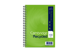Cambridge Ruled Recycled Wirebound Notebook 100 Pages A5 (Pack of 5) 400020509