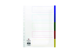 Concord Divider 5-Part A4 Extra Wide Polypropylene Multicoloured 66099