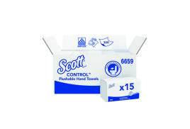Scott 1-Ply Interfolded Performance Hand Towels 300 Sheets (Pack of 15) 6659