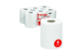 WypAll L10 Food Hygiene Centrefeed Paper Rolls 1-Ply 6 Rolls/430 Wipes White (Pack of 2580) 6222