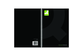 Q-Connect Hardback Wirebound Book A5 Black (Pack of 3) KF03728