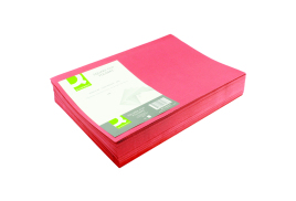 Q-Connect Square Cut Folder Lightweight 180gsm Foolscap Red (Pack of 100) KF26028