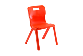 Titan One Piece Classroom Chair 482x510x829mm Orange KF78530