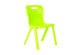 Titan One Piece Classroom Chair 363x343x563mm Lime (Pack of 10) KF78550