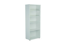 First 4 Shelf Wooden Bookcase 800x450x2000mm White KF803768