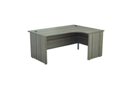 Jemini Radial Right Hand Desk Panel End 1800x1200x730mm Grey Oak KF805199