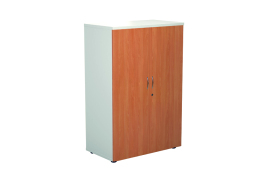 Jemini Wooden Cupboard 800x450x1200mm White/Beech KF810285