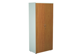 Jemini Wooden Cupboard 800x450x1800mm White/Nova Oak KF810971