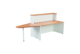 Jemini Reception Unit with Extension 2400x890x1165mm Beech/White KF816364
