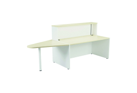 Jemini Reception Unit with Extension 2400x890x1165mm Maple/White KF818412