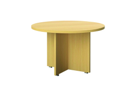 Avior Executive Circular Meeting Table 1200x1200x750mm Nova Oak KF821878