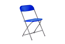 Titan Straight Back Folding Chair 445x460x870mm Blue KF90529