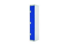 Three Compartment Locker 300x300x1800mm Blue Door MC00013