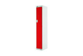 Single Compartment Locker 300x450x1800mm Red Door MC00041