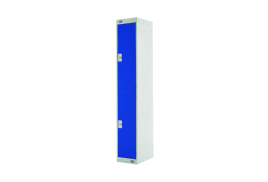 Two Compartment Locker 300x450x1800mm Blue Door MC00043
