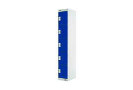 Five Compartment Locker 300x450x1800mm Blue Door MC00061