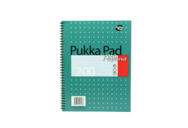 Pukka Pad Square Wirebound Metallic Jotta Notepad 200 Pages A4 (Pack of 3) JM018SQ