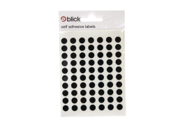 Blick Coloured Labels in Bags Round 8mm Dia 490 Per Bag Black (Pack of 9800) RS001751